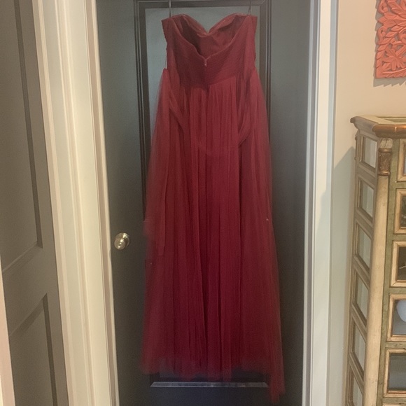 Jenny Yoo Burgundy Bridesmaids Dress - Picture 2 of 9